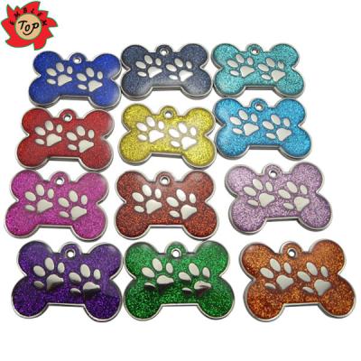 China Europe China Fashion Bulk Cheap Custom Logo Soft Enamel Glitter Dog Tag Pet Tag for sale