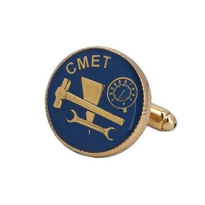 China Diversified Styles Enamel Cuff Link Logo Cufflink Manufacturer (Be Customized) Custom Bulk Soft Metal Gold Silver Plated for sale