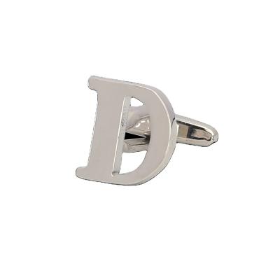 China Diversified Styles Fashion (Be Customized) Personalized Jewelry Cufflinks Mens Name Letter Silver Stainless Steel Custom Cufflinks for sale