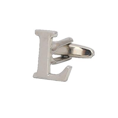 China Diversified Styles Fashion (Be Customized) Personalized Jewelry Cufflinks Mens Name Alphabet Stainless Steel Silver Custom Cufflinks for sale