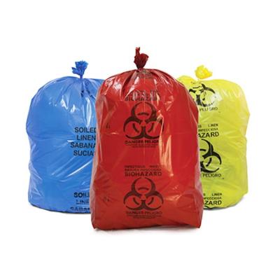 China Customized Disposable HDPE 13.5Micron LDPE Bio Medical Waste Disposal Bags Manufacturers Big Plastic Bags for sale