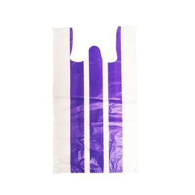 China Wholesale Price Quality Recyclable HDPE Customized T Shirt Bags With Printing Logo Tshirt Plastic Bags for sale