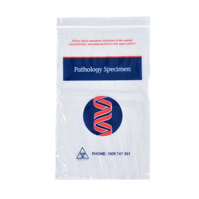 China Disposable Factory Spplying High Quality Hospital Use Biological Specimen Zipper Biohazard Bags Zipper Lock Specimen Bag for sale