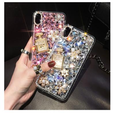 China Luxury shockproof Pc+tpu rhinestone phone case for iphone X 11 13, for case iphone 12 promax diamond for sale