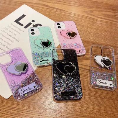 China tpu for samsung s10 plus bling love heart mirror phone case, for samsung a52 cute case for sale