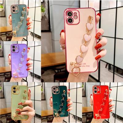 China tpu for samsung s21 love heart wristband cell phone case,camera protection phone case for samsung galaxy for sale