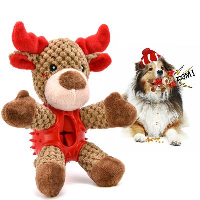 China Sustainable pet toy Elk pet christmas toys animal toys for pets for sale