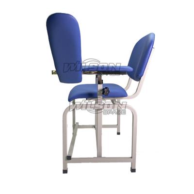 China Traditional factory hot sale phlebotomy blood phlebotomy chairs blue blood drawing chair for sale