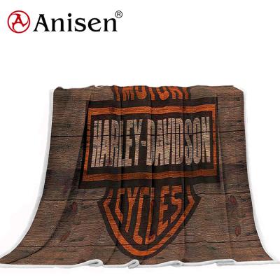 China 2021 Custom Wholesale New Product Ideas Winter Soft Digital Printed Anti-pilling Throw Fleece Blanket Soft Sherpa Blanket for sale