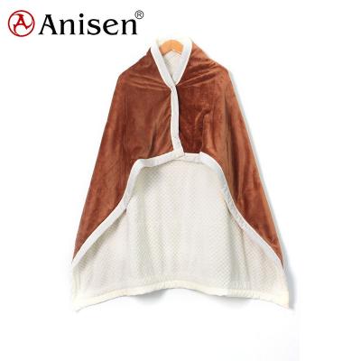 China Hot Sale Custom Printed Anti-pilling Shawl Scarf Throw Flannel Wearable Blanket for sale