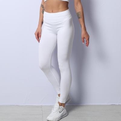 China Lady Workout Fitness Female Pants Solid Color High Waist Gym Plain Women Breathable Casual Yoga Gaiters for sale