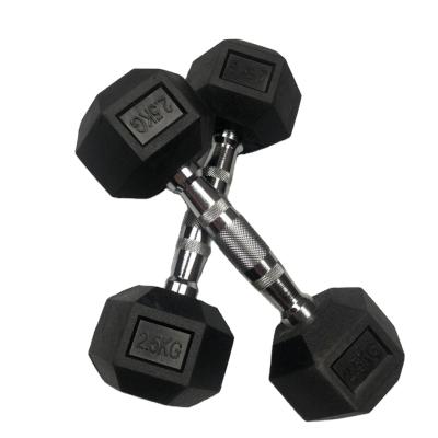 China Universal Home Fitness Gym Equipment Weighs Rubber Hex Dumbbells Set for sale