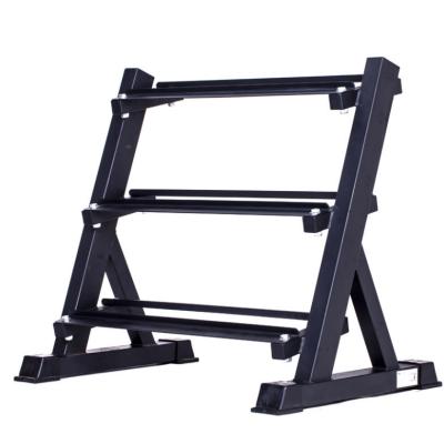 China Indoor Gym Equipment Fitness Three Layer Dumbbell Rack for sale