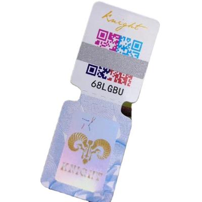 China Laser QR Code Waterproof Anti-Counterfeit Color Label Sticker Changeable Printing for sale