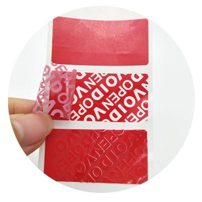 China Custom Waterproof Self-adhesive Waterproof Fill Label Void Self-adhesive Waterproof Seal Guarantee Sticker Paper Seal Warranty Sticker Vacuum Fresh Label for sale