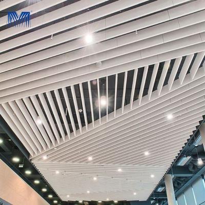 China Artistic Ceilings Adjust Fast Food Triangle 300c Perforated U Baffle Aluminum Tube Metal Suspended Strips Stretch False Tin Panels Balcony Ceiling for sale