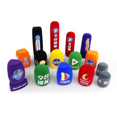 China Other Camera Video Square Flag Microphone Tube Shape Mic Foam Cover With Logo Windshield Sponge Windscreen for sale