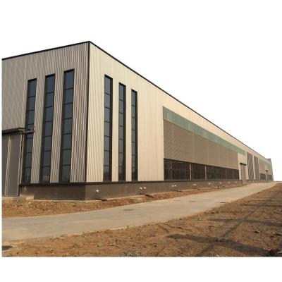 China Quick Built Building Material Warehouse Aircraft Hangar Steel Structure Prefab Workshop for sale