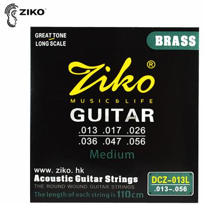 China ZIKO DCZ-013L 013-056 Acoustic Guitar Brass Strings Around Wrapped Strings For Acoustic Guitar Accessories Guitar Parts DCZ-013L for sale