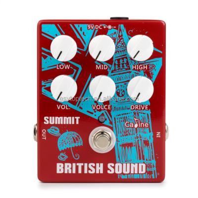 China Caline CP-58 British Aluminum Sound Guitar Distortion Effect Pedal Three Bands EQ for sale