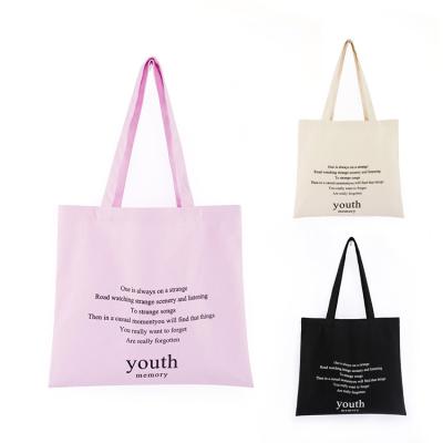 China Eco Friendly Custom Reusable Cotton Canvas Tote Bag Cotton Bags With Shopping Logo for sale