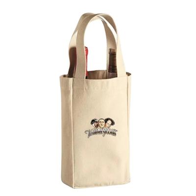 China Custom Eco Friendly Reusable Gift Wine Bottle Bag Cotton Canvas Eco Friendly Tote Bags for sale