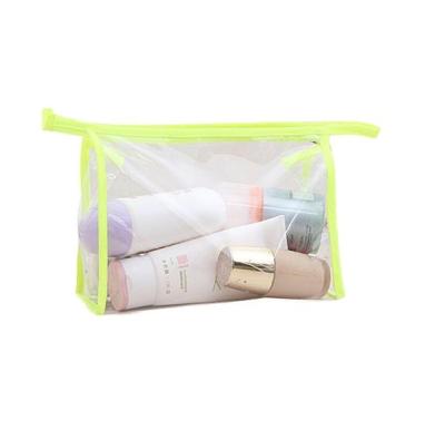 China Custom Colorful Clear PVC Cosmetic Bag Clutch Makeup Bag Transparent Toiletry Bag Transparent PVC Bag With Zipper for sale