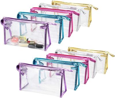 China Colorful Custom Transparent Clutch Travel Makeup Bag Eco Pvc Cosmetic Bag for sale