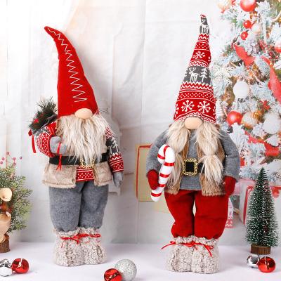 China Free Standing Polyester Fiber Christmas Doll Face Doll Christmas Decoration Christmas Gifts Ornaments Hangi for sale