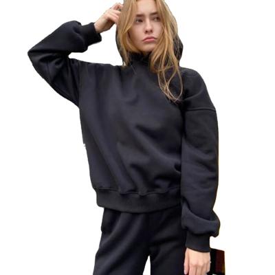 China 2021 Amazon Clothing Women Breathable Hot Selling Casual Jogging Sweatsuit Hood Set Suit for sale