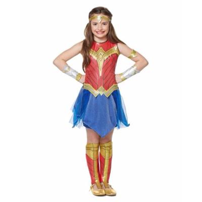 China 2021 Polyester Halloween Party Wonder Woman Kids Stage Costume Performance Cosplay Costume For Kids for sale