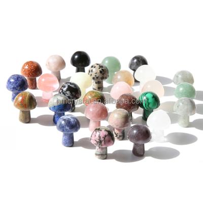 China Wholesale Natural Quartz 2cm Crystal Mushroom Mini Crystals Healing Stones Crystal Crafts from Europe for Flowerpot for sale