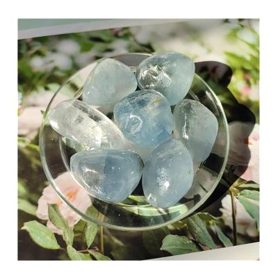 China China Best Selling Natural Crystals Celestite Tumbles Healing Stone For Christmas Decoration for sale