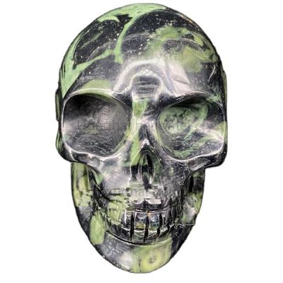 China Europe wholesale high quality crystal skulls carved 2 inch malachite bone figurines collection craft gift stone trinkets for sale