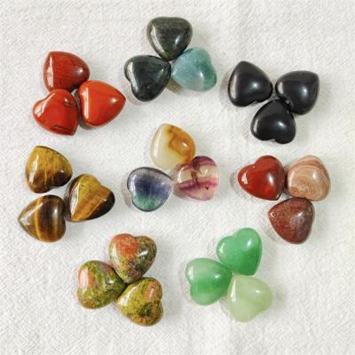 China Wholesale Europe High Quality Natural Healing Stone Heart Gift Chakra Stone 1.5cm Crystals for sale