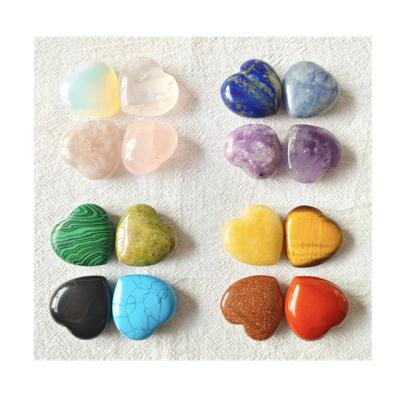 China China Aventurine Natural Colorful Agate Quartz Heart Love Shaped Crystals Gemstone Healing Chakra Reiki Stone Stone For Sale for sale