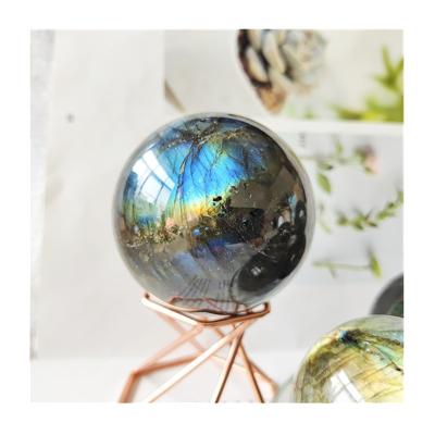 China Wholesale Natural Gemstone China Healing Quartz Sphere Labradorite Ball Crystals For Home Decoration for sale