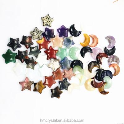 China Wholesale Europe Charms Hand Carved 30mm Small Stones Star Agate New Natural Star Healing Reiki Crystals For Home Decoration Gift for sale