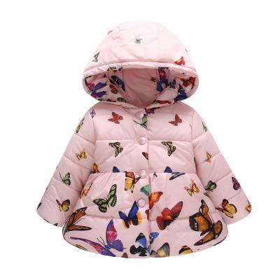 China Anti-Wrinkle Girding Princess Winter Bubble Coat Kids Thicken Fleece Kids Clothes Girls Winter Down Jackets For Kids With Hat for sale