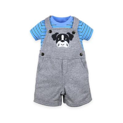 China European 100% Baby Romper Comfotable 2pcs Graphic Cotton Baby Romper Set Animal Print Baby Overalls Romper Jumpsuits And T-shirt Set for sale