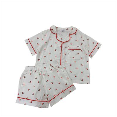 China QUICK DRY Soft Material Children Pajamas Shorts Good Quality Kids Pajamas Short Sleeve Summer Girls Pajamas for sale