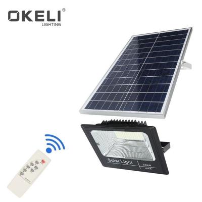 China OKELI ip66 30w 60w 100w 200w outdoor stadium lighting solar led flood light remote control aluminum waterproof wholesale outdoor garden for sale