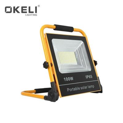 China OKELI outdoor led flood light ip66 outdoor portable solar waterproof fill light waterproof 30 50 100 watts for sale