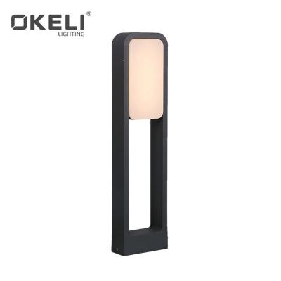 China Easy To Installation OKELI Classic Round Housing IP54 Waterproof Post Lighting 20w Bollard Outdoor Garden Led Lawn Light for sale