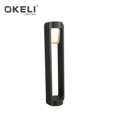 China Easy to installation OKELI high quality aluminum PC ip54 23w outdoor waterproof garden landscape led bollard light for sale