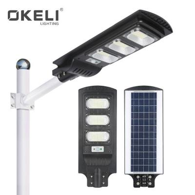 China Cheap price IP66 waterproof 30w 60w 90w outdoor ROAD OKELI main products all in one led solar street light price for sale