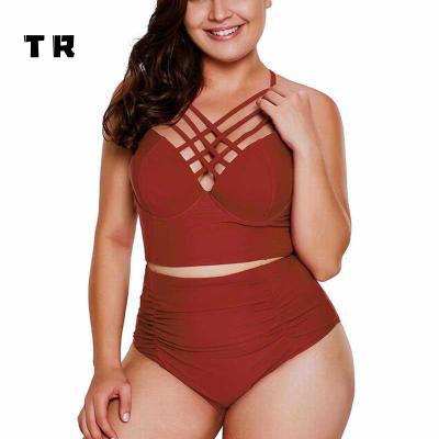 China Wholesale Breathable Strappy Retail High Waist Bikini Swimwear Women Plus Size Swimwear Suit Bikini for sale