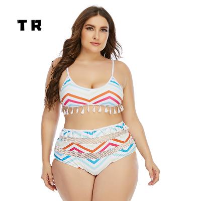 China 2022 Hot Selling New Big Size Bikini Swimwear Women Anti-UV Supplier Mesh Tassels Bathing Suits Bikini Women's Mesh Tassels Bathing Suits for sale