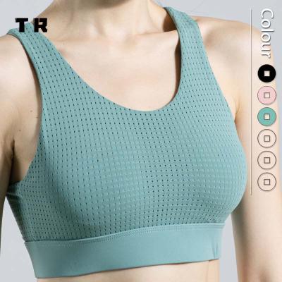 China High Impact Breathable Yoga Custom Active Top Stretch Tracksuit Back Adjustable Running With Comfortable Mesh Fabric Bra for sale