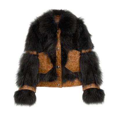 China Wholesale Luxury Ladies Winter Anti-Wrinkle Leather Jacket Fur Women Coat Real Fox Fur Coat For Women for sale